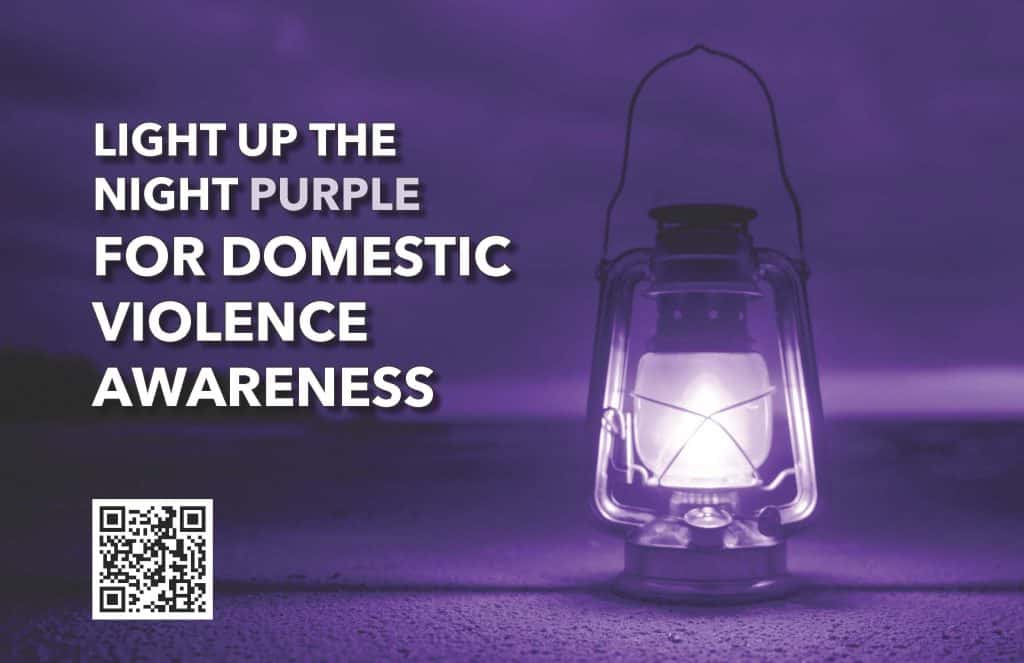 Light up the night purple for domestic violence awareness.