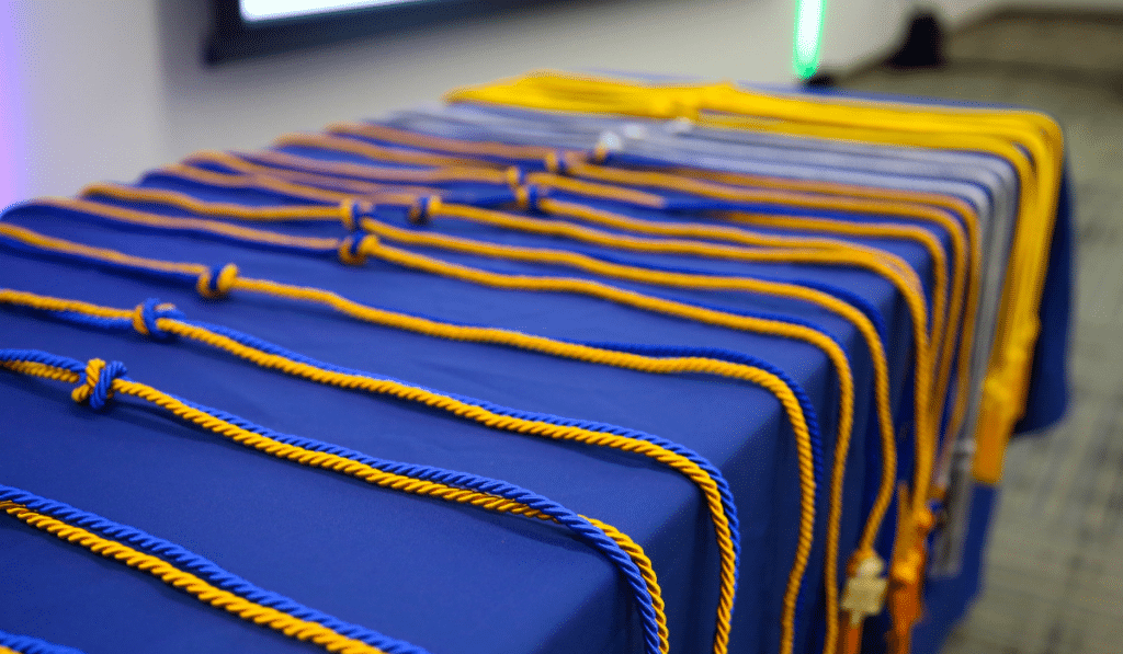 Honor cords on table