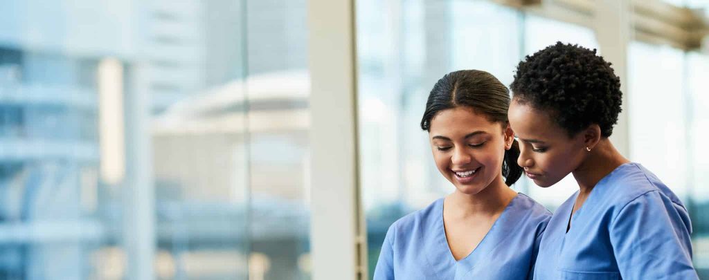 medical professionals wearing scrubs