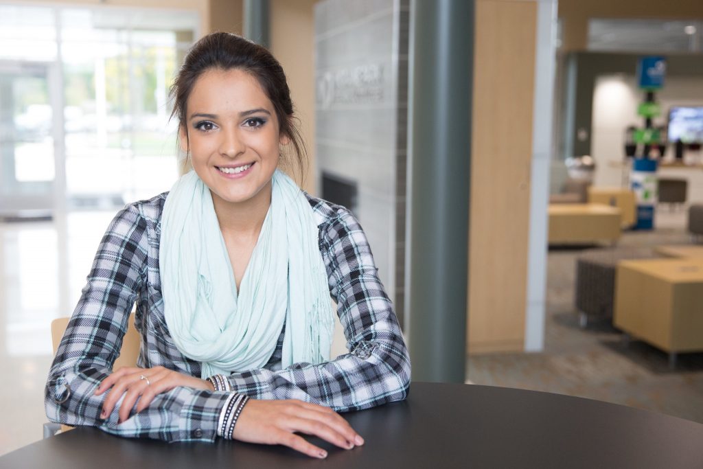female student smiling