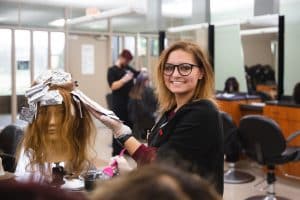 Cosmetology (Fond du lac) features a fully operational salon.