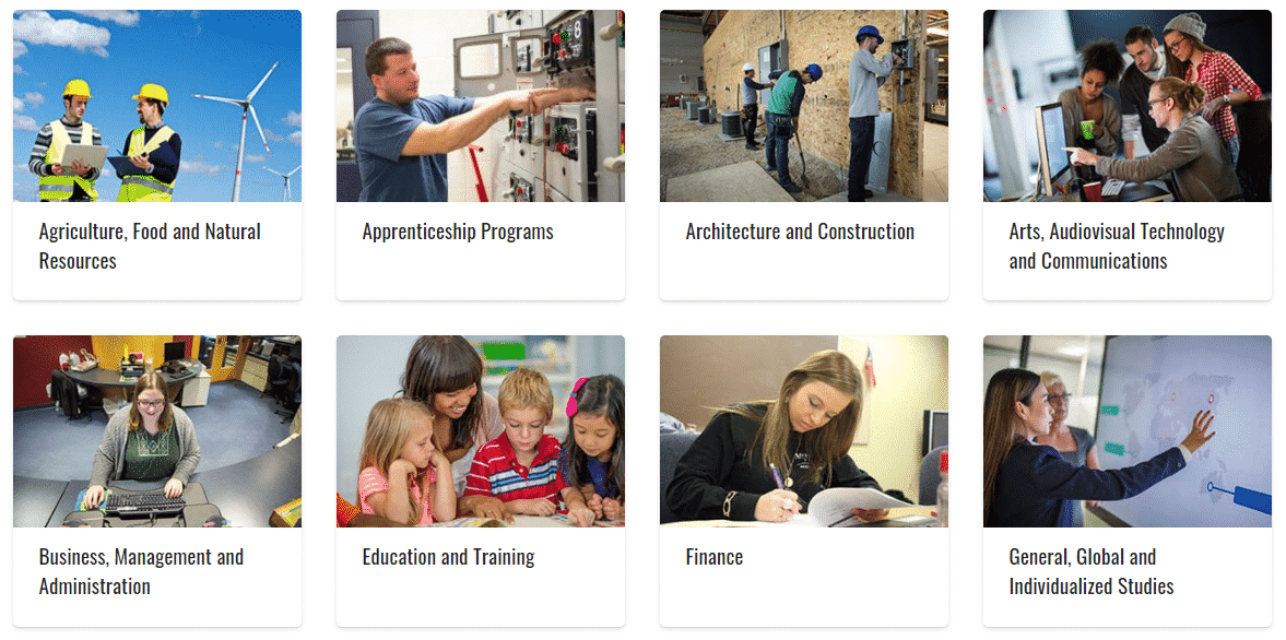 Programs Areas and Degrees Moraine Park Technical College