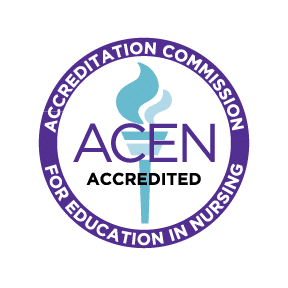 ACEN Accredited Seal, Accreditation Commission for Education in Nursing.