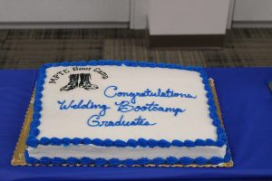 Welding boot camp cake