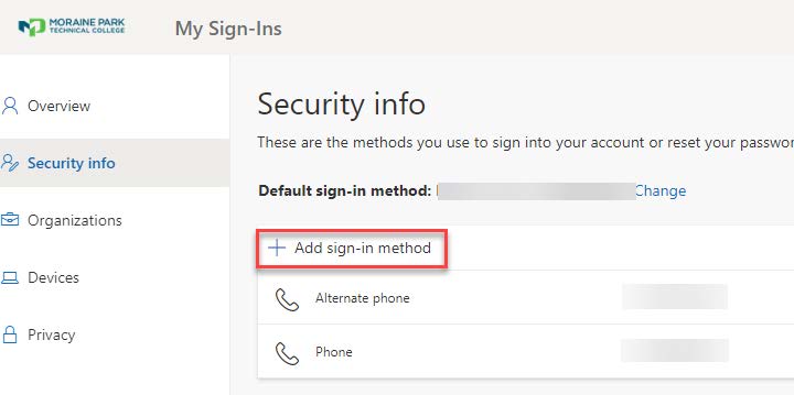 Add sign-in method option