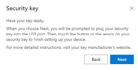 Have your key ready message