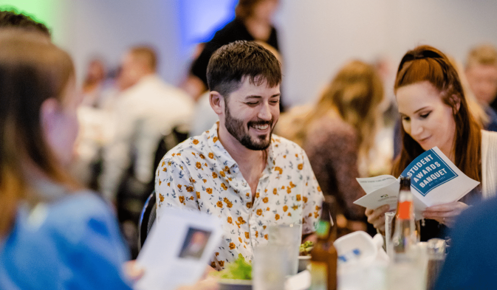 Students at Awards Banquet
