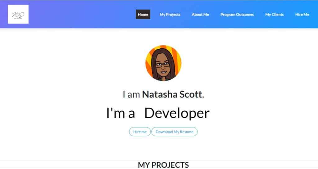 Natasha Scott portfolio project