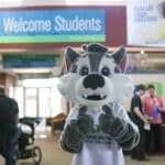 Our friendly College mascot, Maximus!