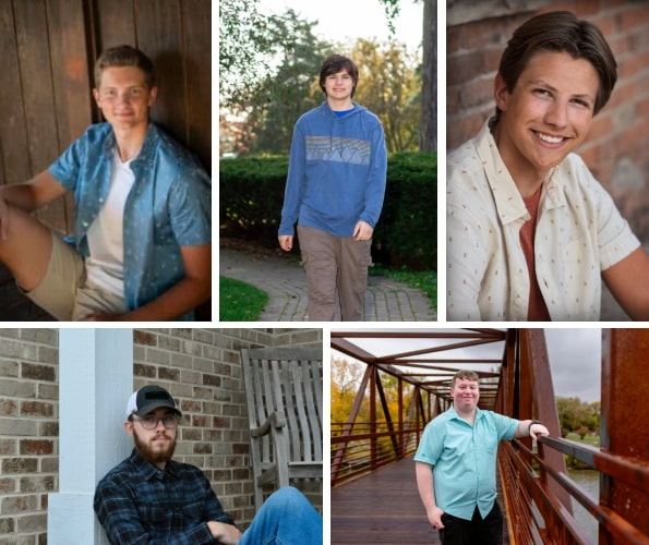 Fond du Lac High School graduating seniors Kaden Asmus, Michael Bartoli, Aiden Krahn, Declan O’Connor, and Logan Stoffel.
