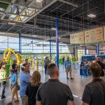 Advanced Manufacturing Center with people in it for an open house