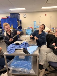 Moraine Park Surgical Technology students learning about orthopedics.