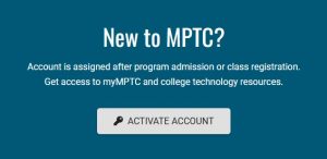 Screenshot of the Login Page where people can find the "Activate Account" button.