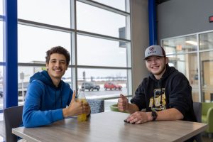 Moraine Park Students at HRC giving thumbs up.