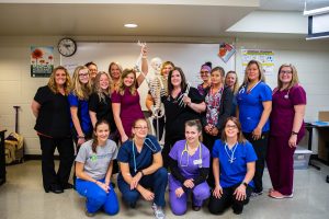 group of medical assistant students in their classroom
