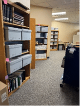 A photo showing the Archives Room in the Fond du lLac Campus Library.