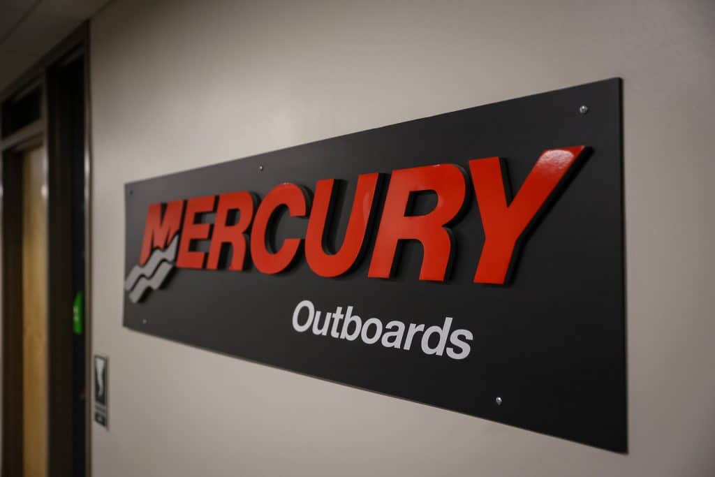 Outside of Mercury Marine's classroom on Moraine Park's Beaver Dam Campus.